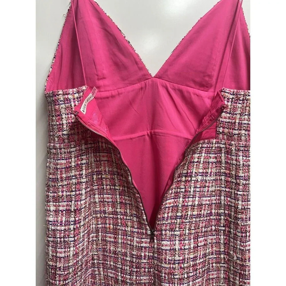 Alice + Olivia NEW Women's Carli Tweed Minidress Size 14 In Pink Designer - Picture 9 of 14